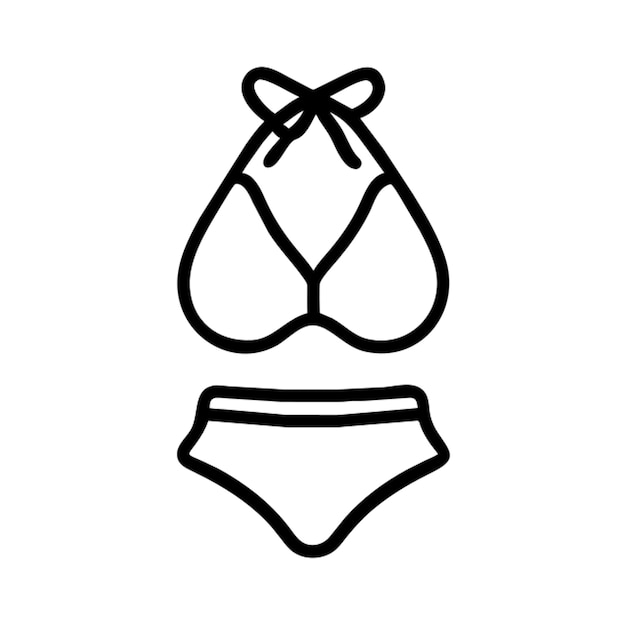 Badeanzüge Vergessen Sie nicht Ihren Badeanzug oder Ihre Hose, um sich an der Umrisse des Wassersymbols zu erfreuen