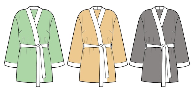 Vektor badekleidung für frauen in verschiedenen farben schriftart und rückseite