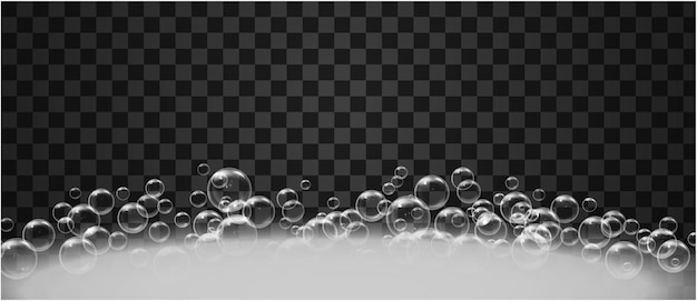 Badeschaum mit Shampoo-Blasen isoliert Clipart-Illustration