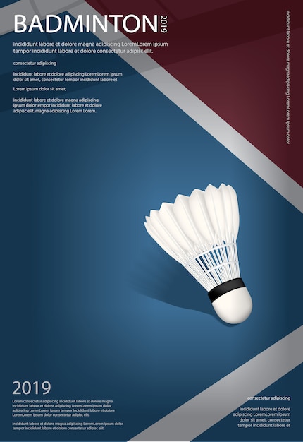 Badminton meisterschaft poster vorlage