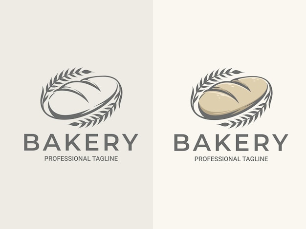 Bäckerei-Abzeichen handgezeichnete Logo-Vorlage