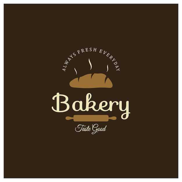 Bäckerei-Logo-Abzeichen Retro-Vektorillustration für CupcakeBäckereiKuchen Vintage-Typografie-Logo-Design