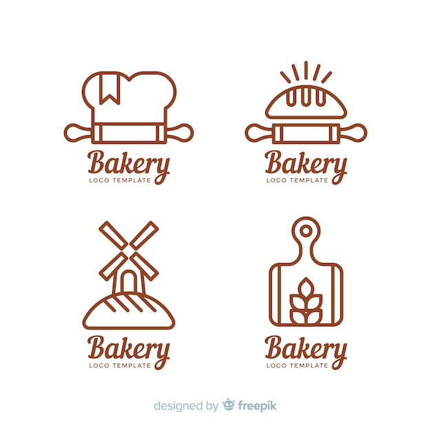 Bäckerei-logo-sammlung