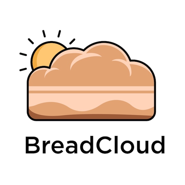 Bäckerei mit Logo-Design in Wolkenform