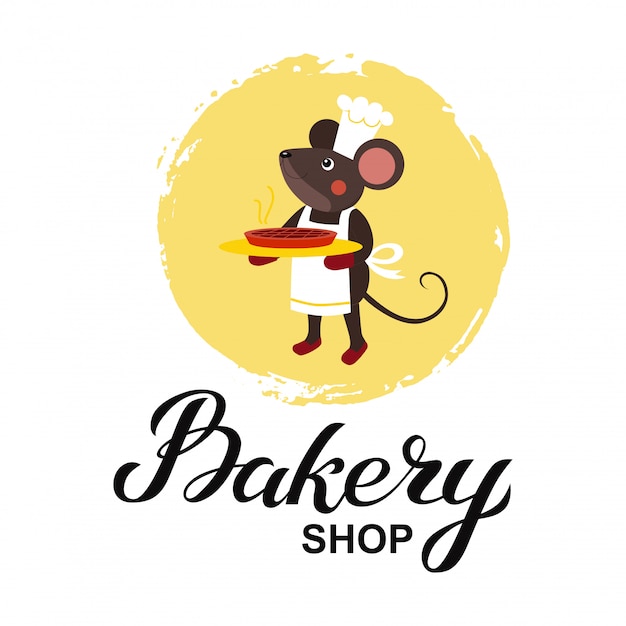 Bäckerei shop logo karte