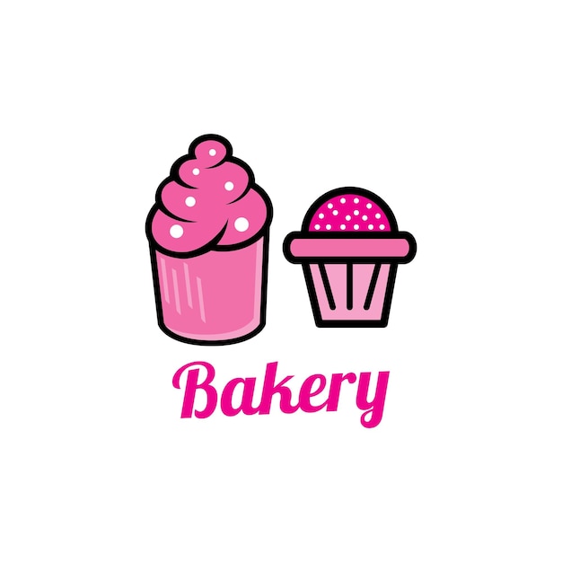 Bäckerei und dessert logo zeichen vorlage emblem vektor design