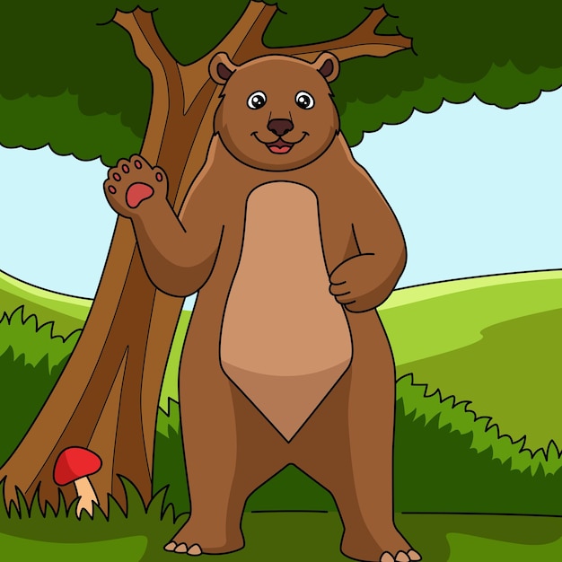 Bär Cartoon farbige Tierillustration