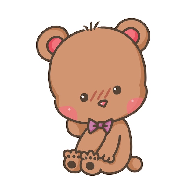 Bär vektor cartoon clipart anime niedlichen charakter modell illustration zeichnung kawaii