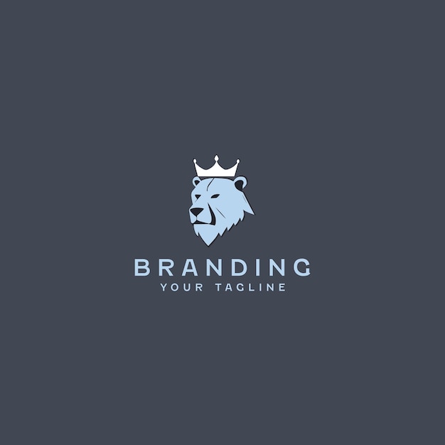 Bärenkönig-Logo-Design-Vorlage