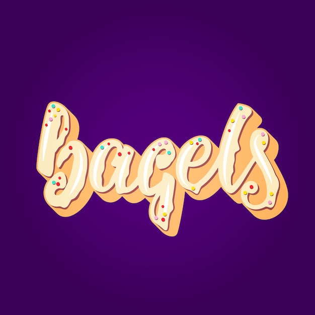 Bagels Schriftzug Design.