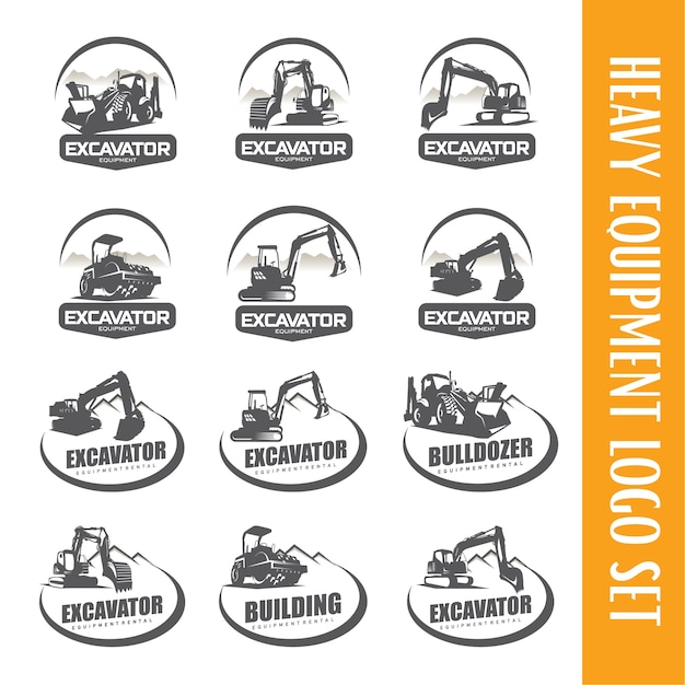 Bagger-logo-schablonen-set