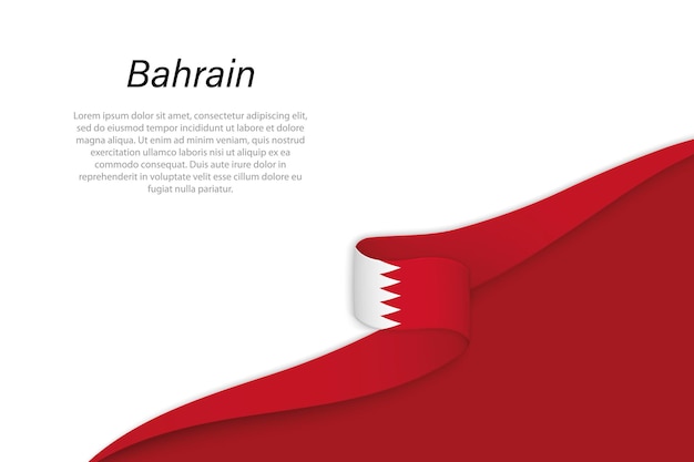 Vektor bahrainis flagge mit copyspace-hintergrund