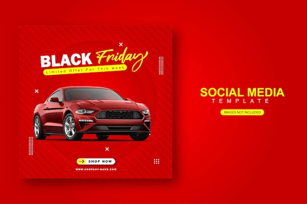 Vektor balck freitag social media instagram post banner vorlage