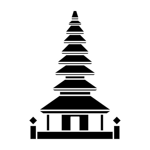 Bali-tempel-icon-vektor im trendigen stil für design und druck