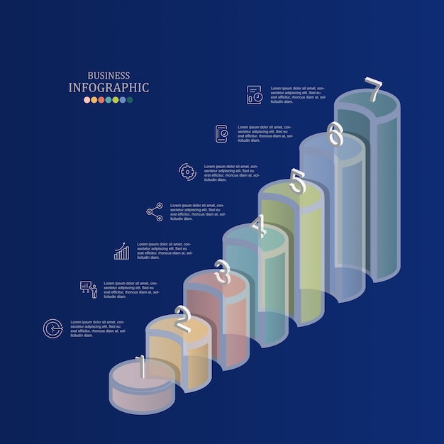 Balkendiagramm-infografiken für geschäftskonzept.