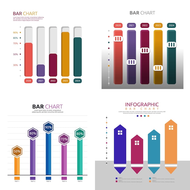 Vektor balkendiagramm-statistik-infografik-vorlage