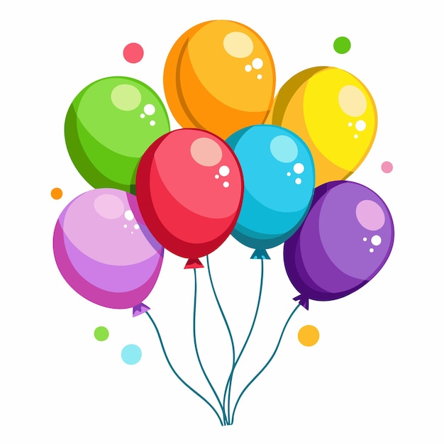 Ballon-Clipart-Vektorillustration im Cartoon-Stil
