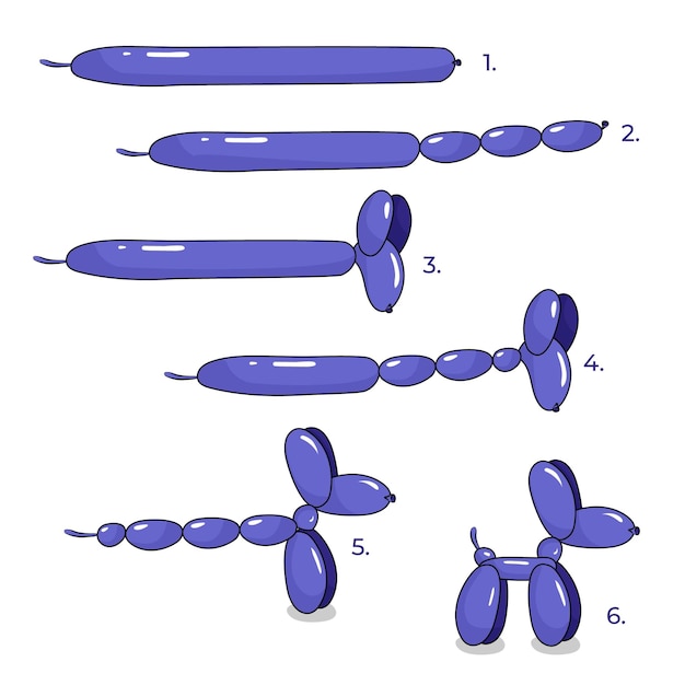 Ballon-Hund-Vektor-Illustration Globoflexia Tutorial