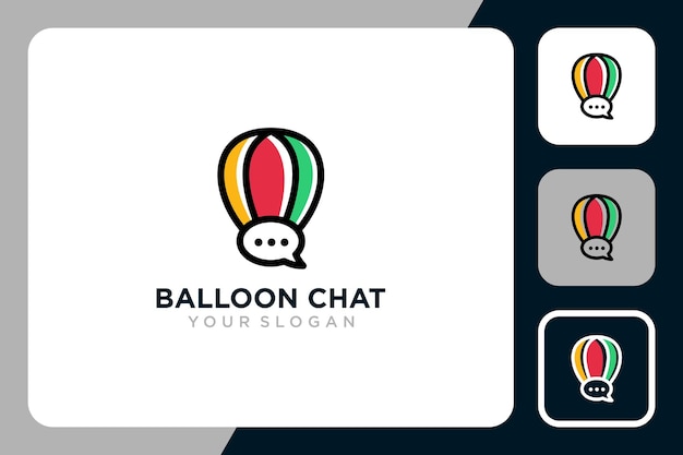 Ballon mit chat-logo-design-inspiration