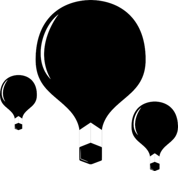 Ballon-silhouette-vektor-illustration