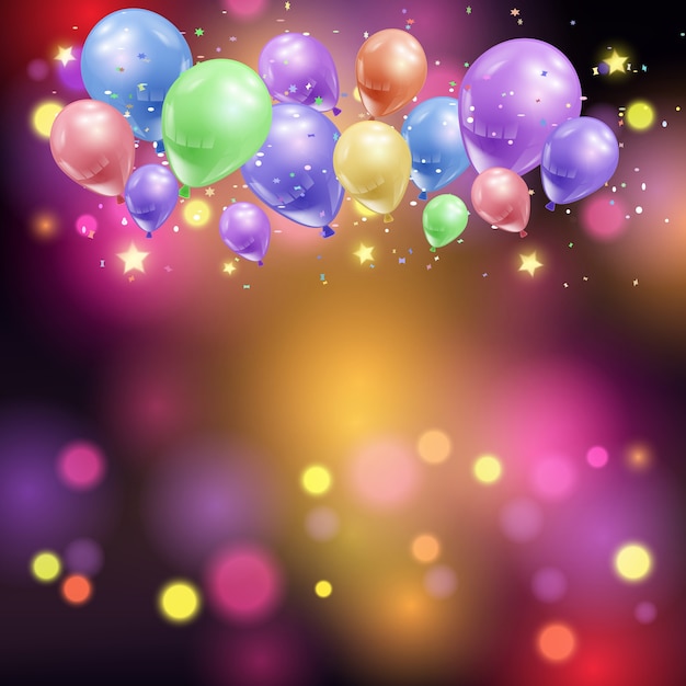 Ballons und Bokeh Lichter