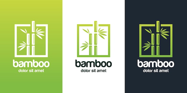 Vektor bambus logo design