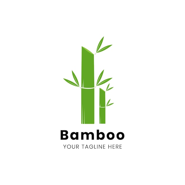 Bambus logo vorlage vektor icon illustration design