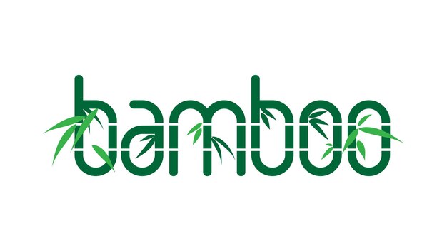 Vektor bambus-typografie-display-logo-design