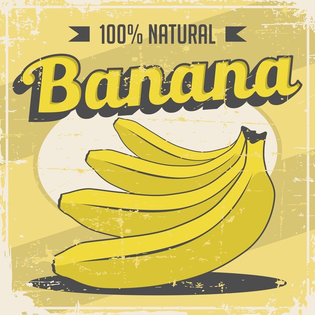 Banane vintage retro signage