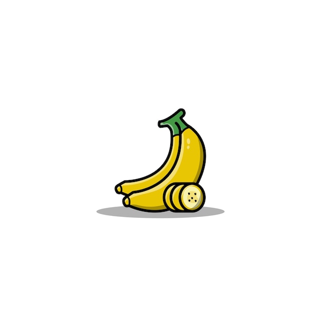 Vektor bananen-flaches icon-design-logo