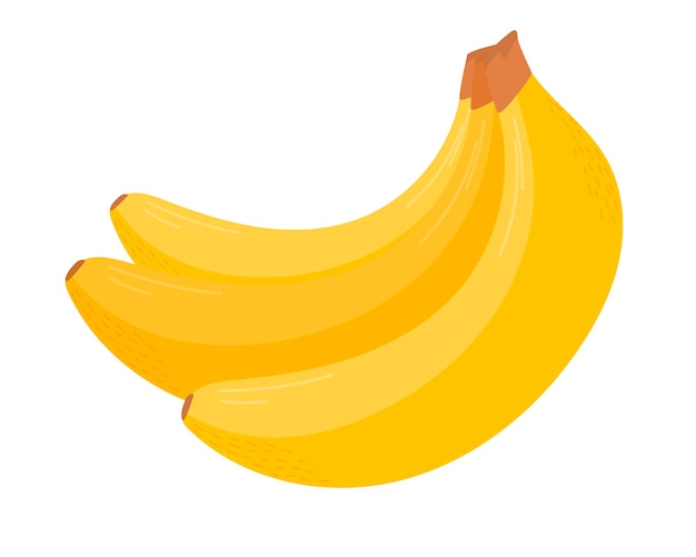 Bananen im flachen stil bananensymbole vektorillustration isoliert auf weißem hintergrund