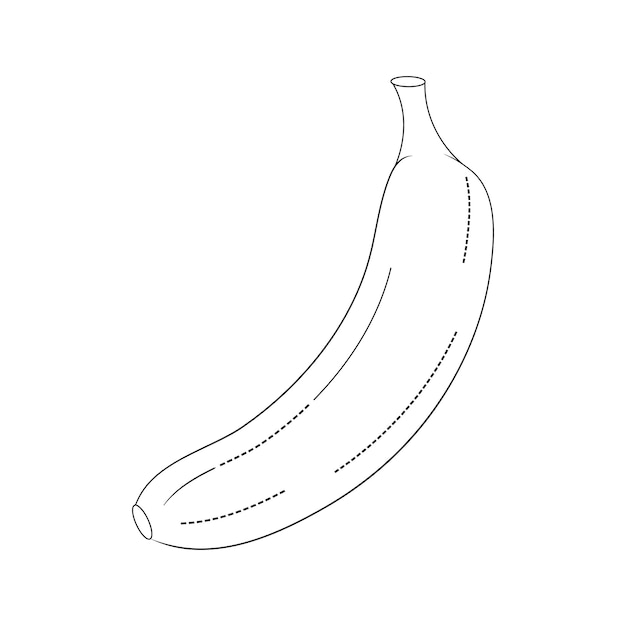 Vektor bananen-malvorlagen-vektorillustration für kinder