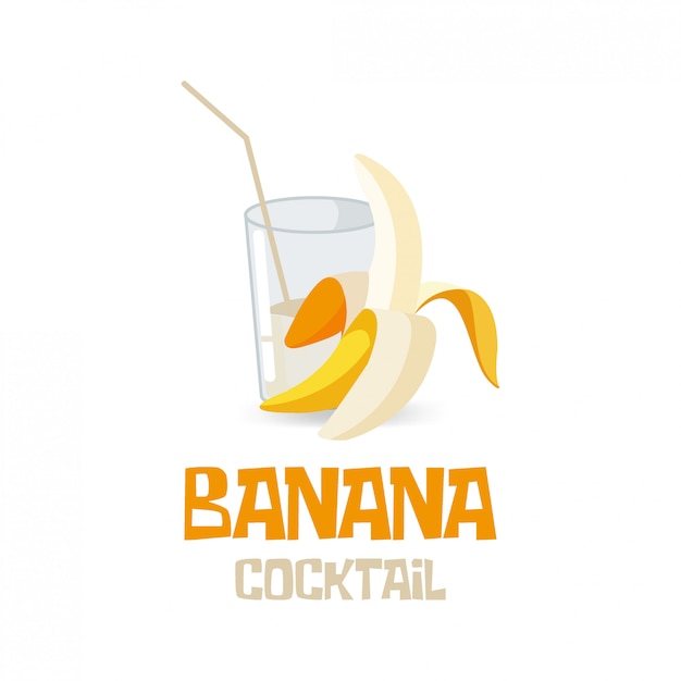 Bananencocktail, natürliches getränk. frühstück