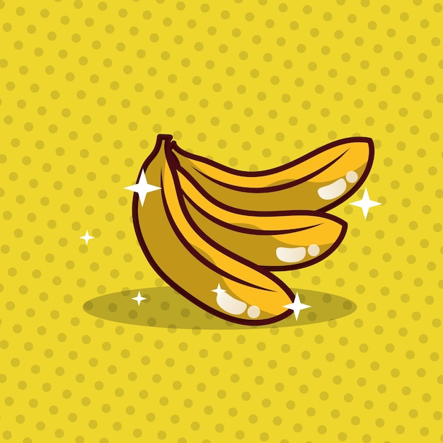 Vektor bananenernährungsdiät frisches bild