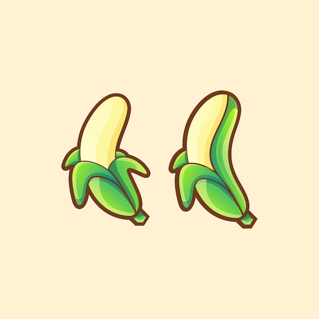 Bananenfrucht Logo Illustration