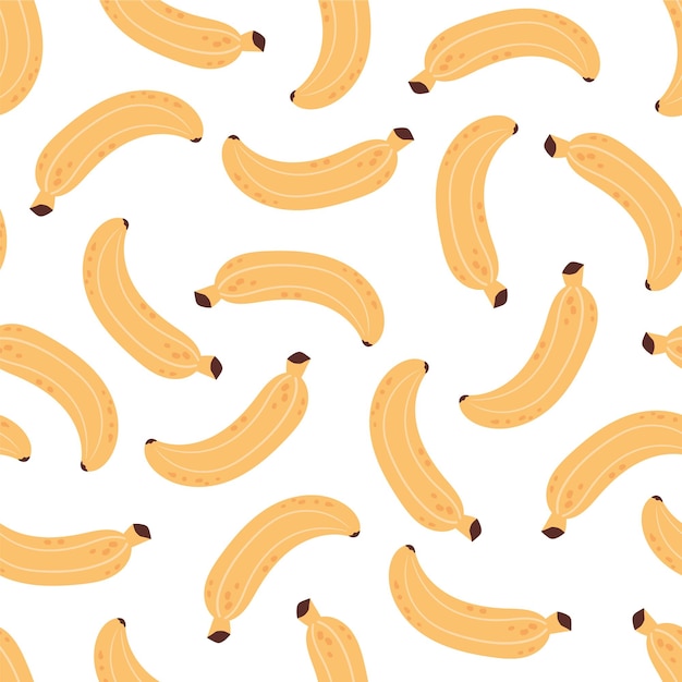 Bananenfruchtkarikatur nahtloses endloses musterabdeckungsverpackungsgestaltungselement-illustrationshintergrund