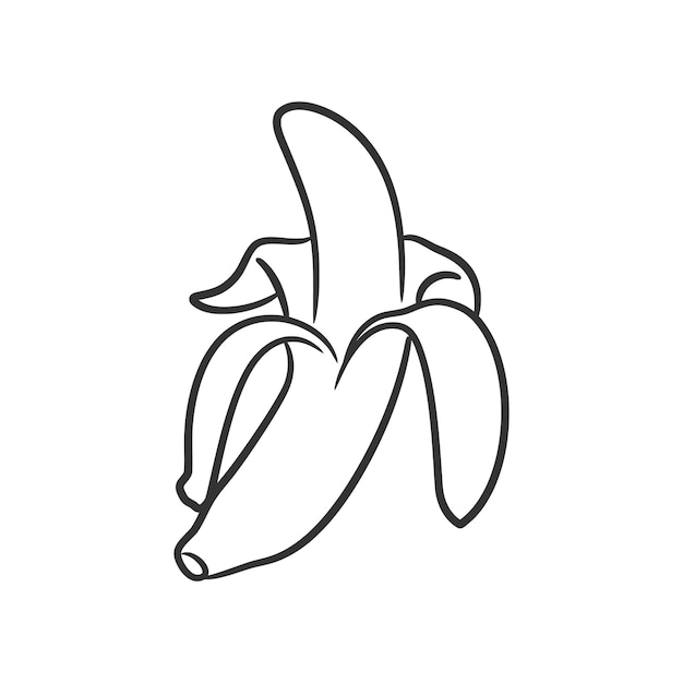 Bananenlinie kunstvektorillustration