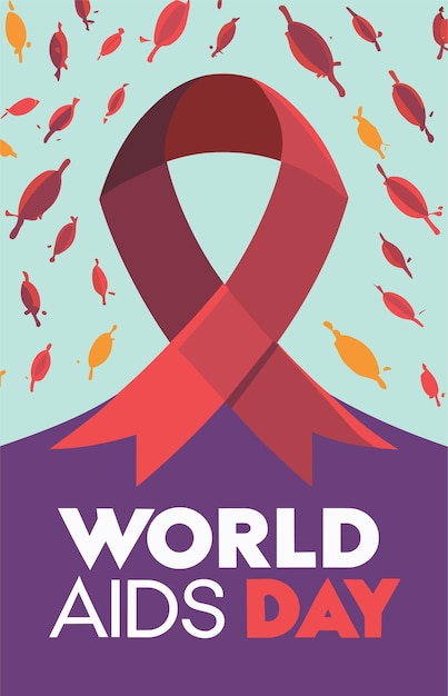 Band zum Welt-Aids-Tag zur Feier des Tages