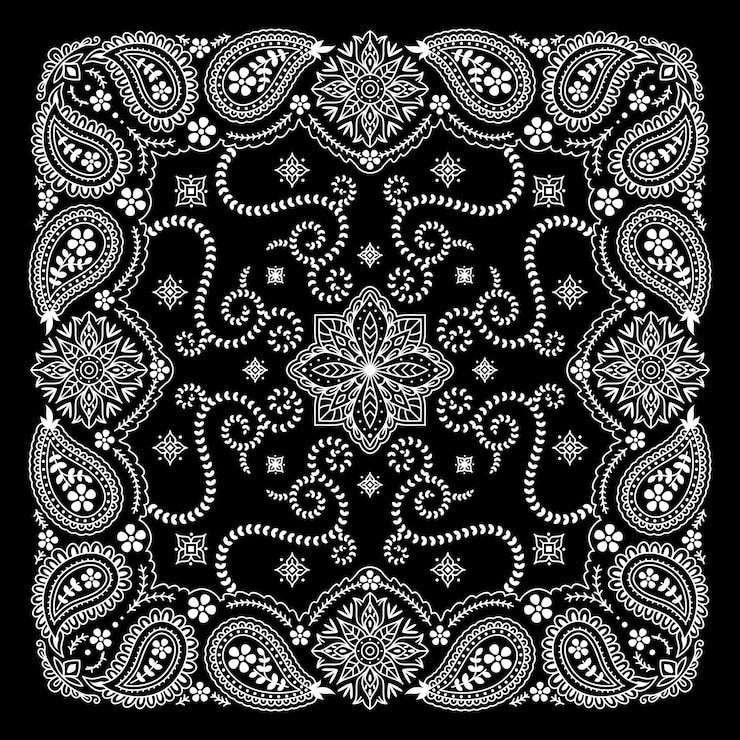 Vektor bandana paisley ornament classic vintage