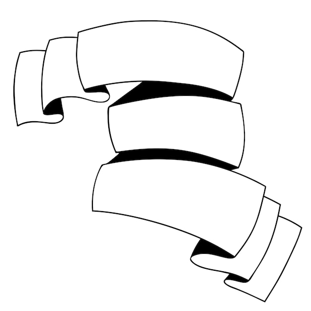 Bandbanner vektor handgezeichnetes lineares doodle