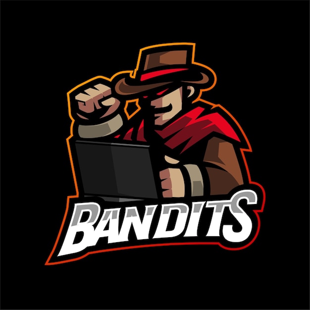 Bandits-hacker-maskottchen-gaming-logo