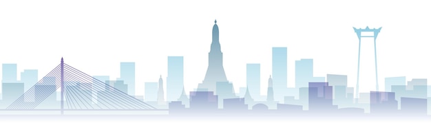 Bangkok transparente Schichten Gradient Landmarks Skyline