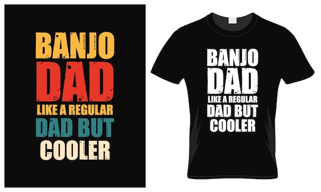 Banjo papa liebhaber vatertag vintage t-shirt design