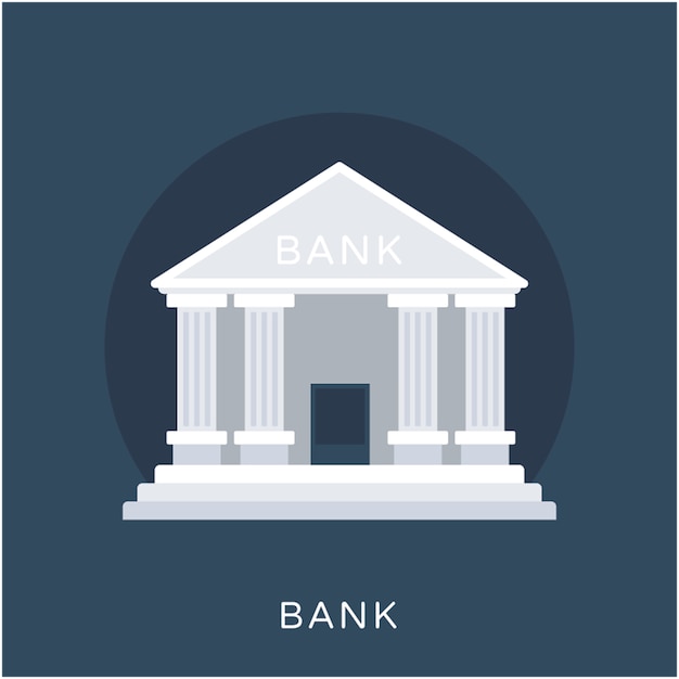 Bank flache vektor icon