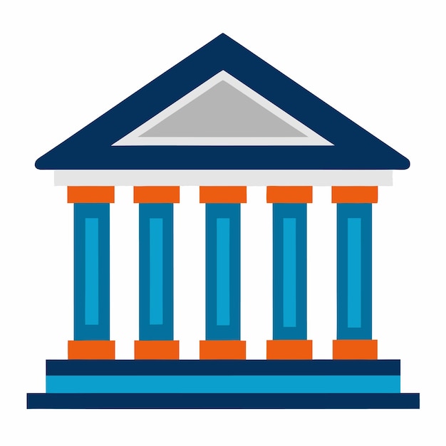 Bank-Symbol auf weißem Hintergrund