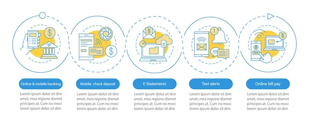 Bankdienst-vektor-infografik-vorlage