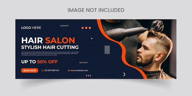 Vektor banner des friseursalons