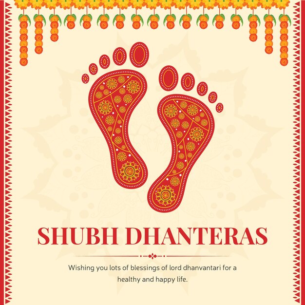 Banner-design der indischen festival shubh dhanteras-vorlage