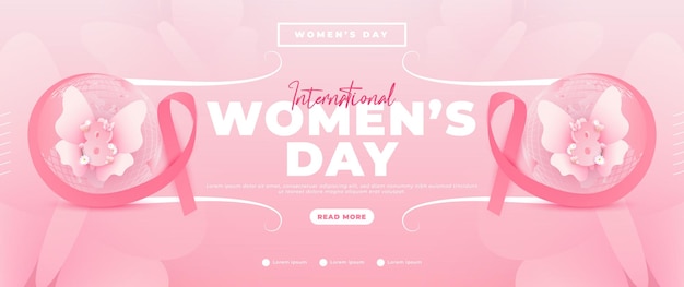 Banner-design für den internationalen frauentag