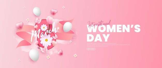 Banner-design für den internationalen frauentag